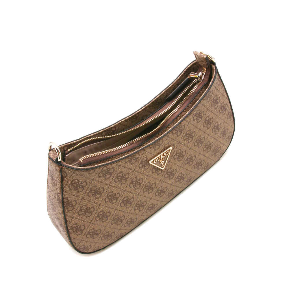 Guess Hobo Alexie Top Zip Brown Shoulder Bag-7