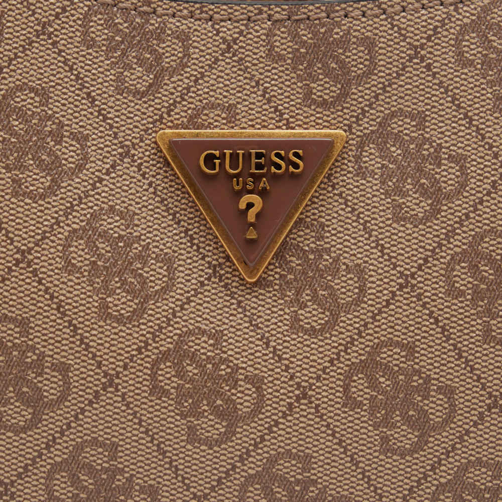 Guess Hobo Alexie Top Zip Brown Shoulder Bag-8