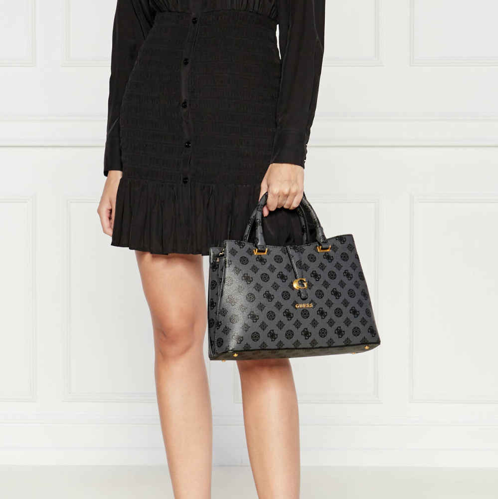 Guess Noelle Charcoal Shoulder Bag-4