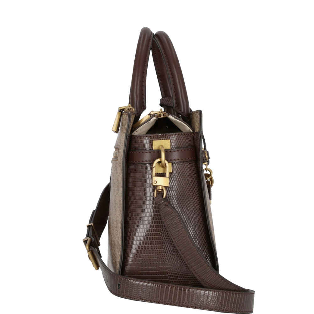 Guess Ginevra Premium Brown Handbag-4