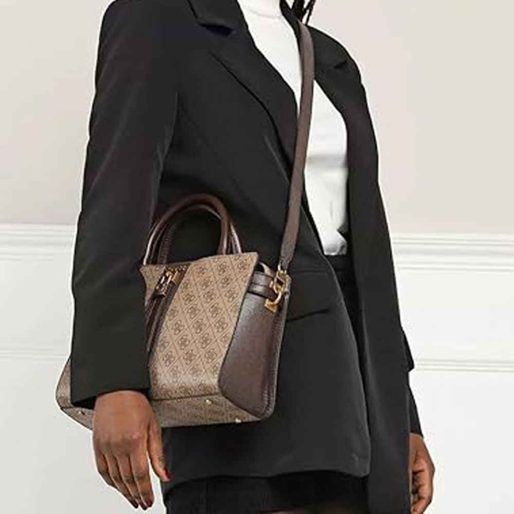 Guess Ginevra Premium Brown Handbag-5