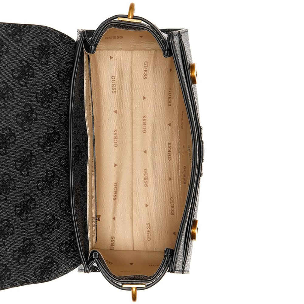 Guess Ginevra Logo Top Handle Flap - Stylish and Functional Handbag-3