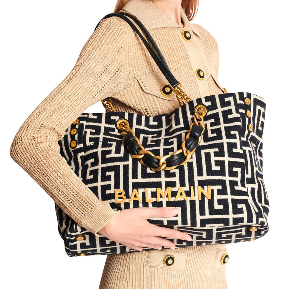 Balmain Premium Black Tote Bags-thumb-7