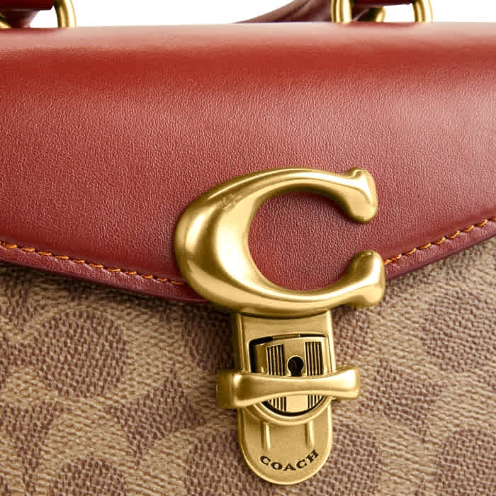 Coach Satchel Crossbody Brown Handbag-thumb-3