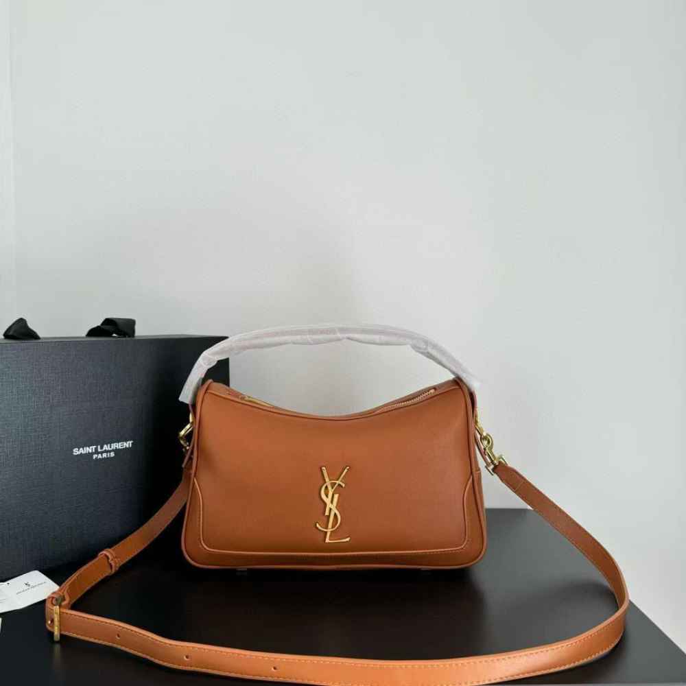 YSL Jamie Ponchon Brown gold bag-thumb-0