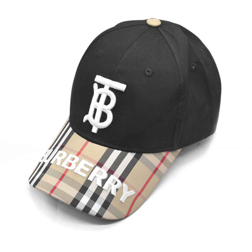 Burberry TB Embroidered Black Premium Cap-thumb-0
