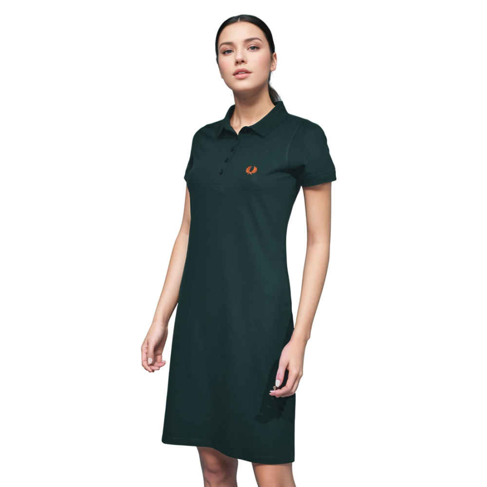 Fred Perry Embroidery Logo Green Premium Dress-thumb-0