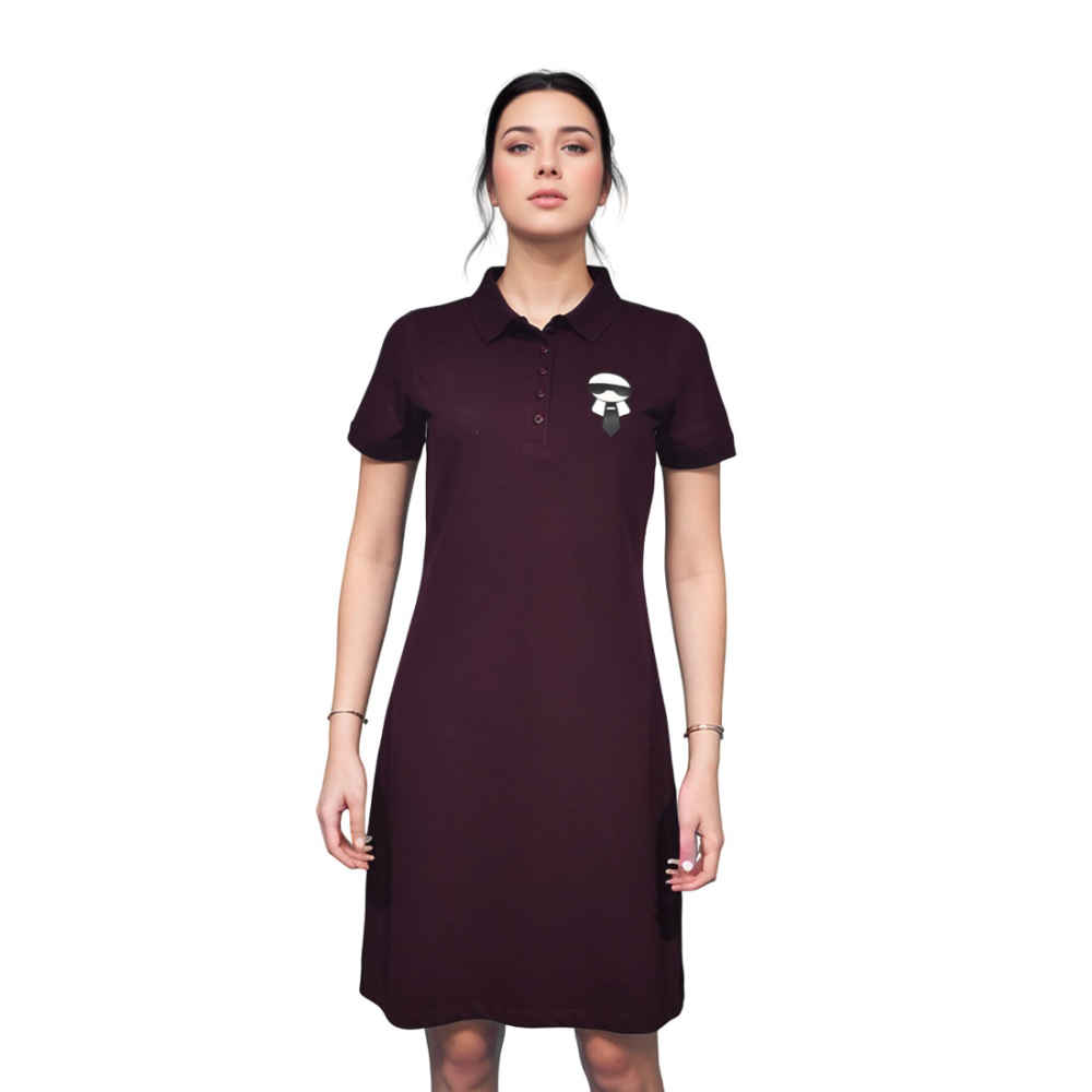 Karl Lagerfeld Wine Premium Quality Dress-thumb-1