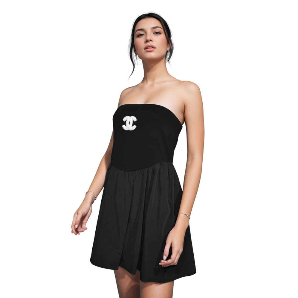 Chanel Black Premium Quality Party Wear Dress-thumb-0