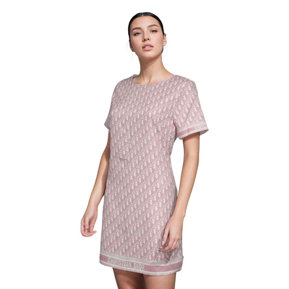 Dior Pink Premium Quality Dress-thumb-0