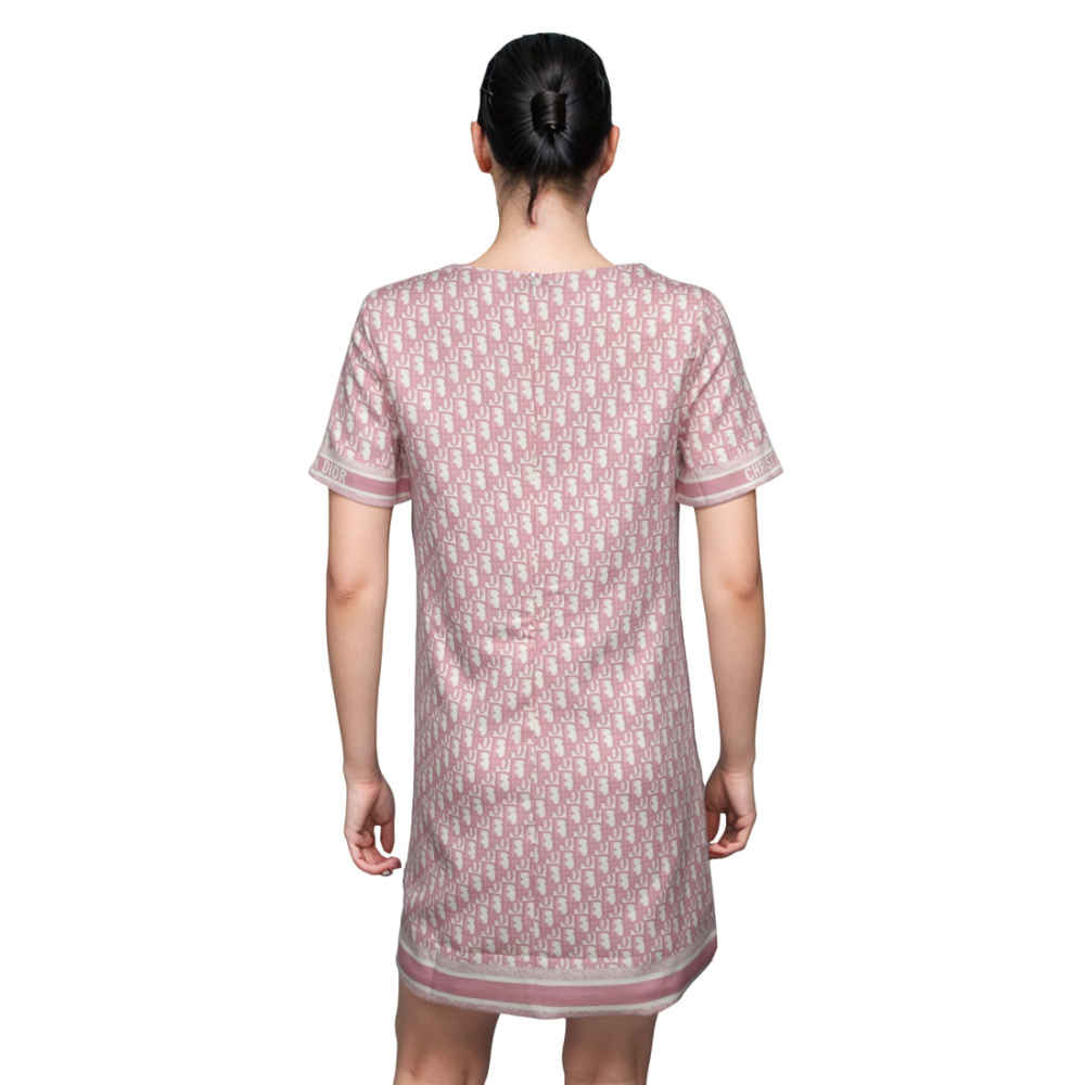 Dior Pink Premium Quality Dress-thumb-2