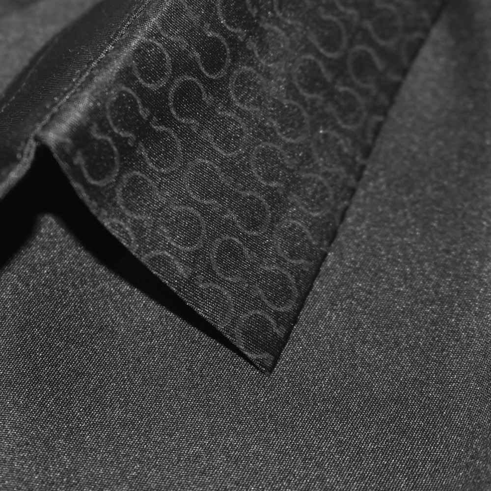 Ferragamo Black Embossed Logo Premium Polo T-shirt-4