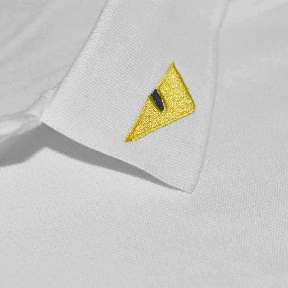 Fendi Roma Embroidered logo White Polo T-shirt-4