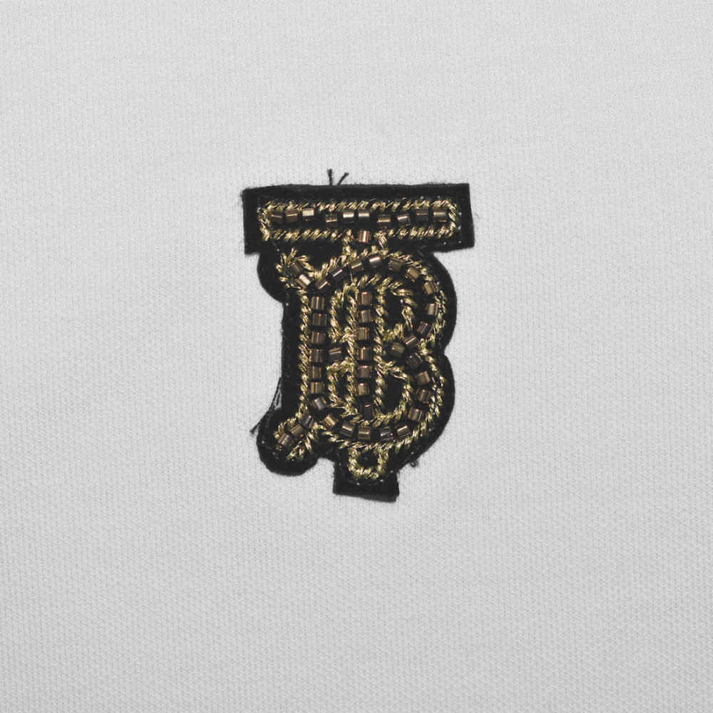 Burberry White Premium Quality Cotton T-shirt-3
