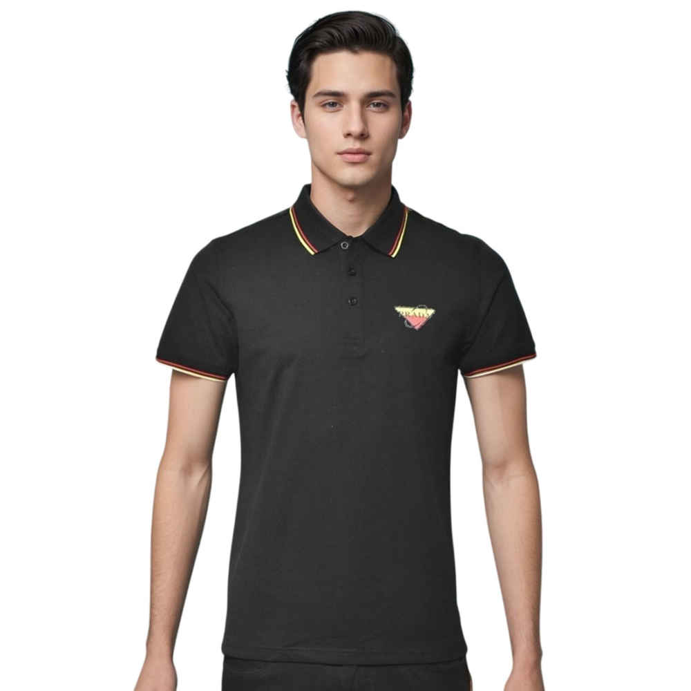 Prada Black Premium Quality Polo Tees-thumb-0