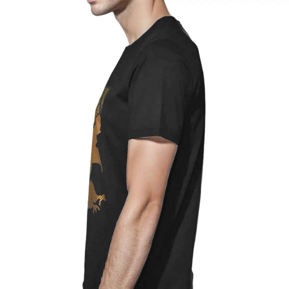 Armani Exchange Black Mercerized Cotton Metal Print T-shirt-3