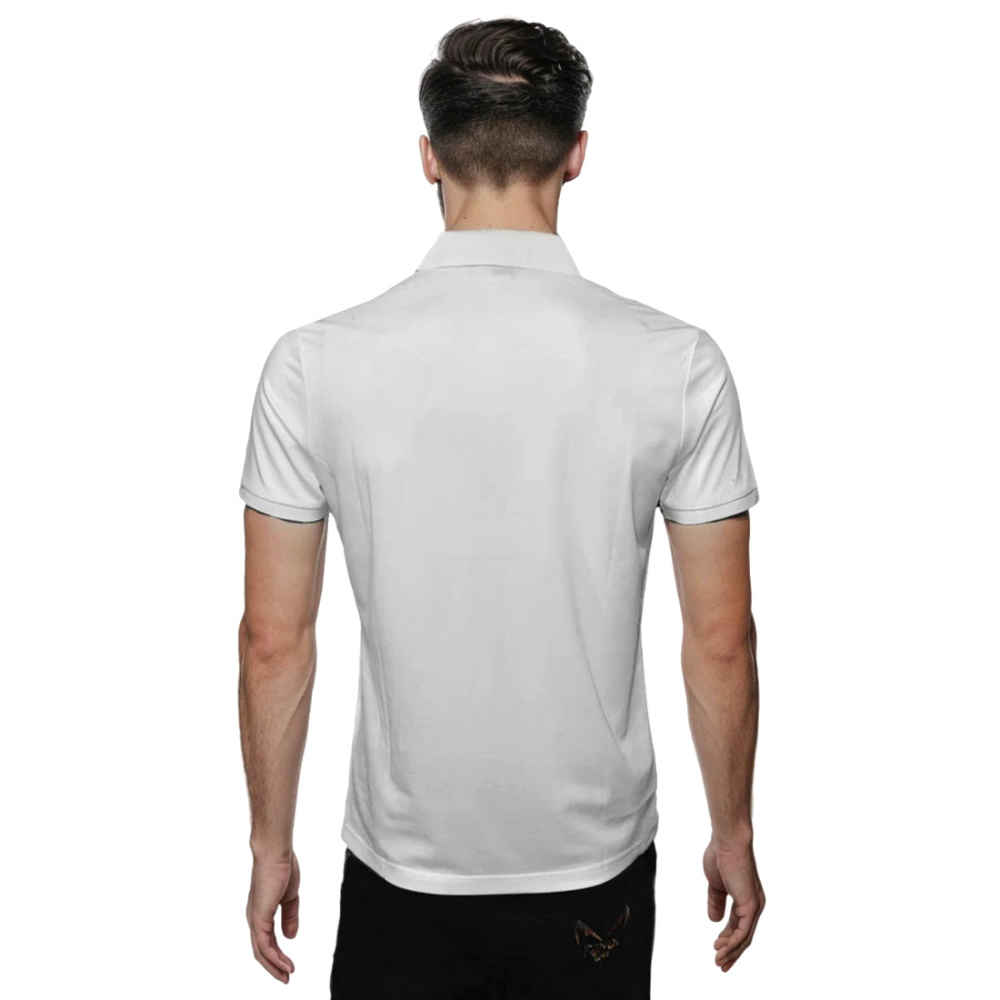 Christian Dior Bee Embroidered White Premium Polo T-shirt-thumb-1