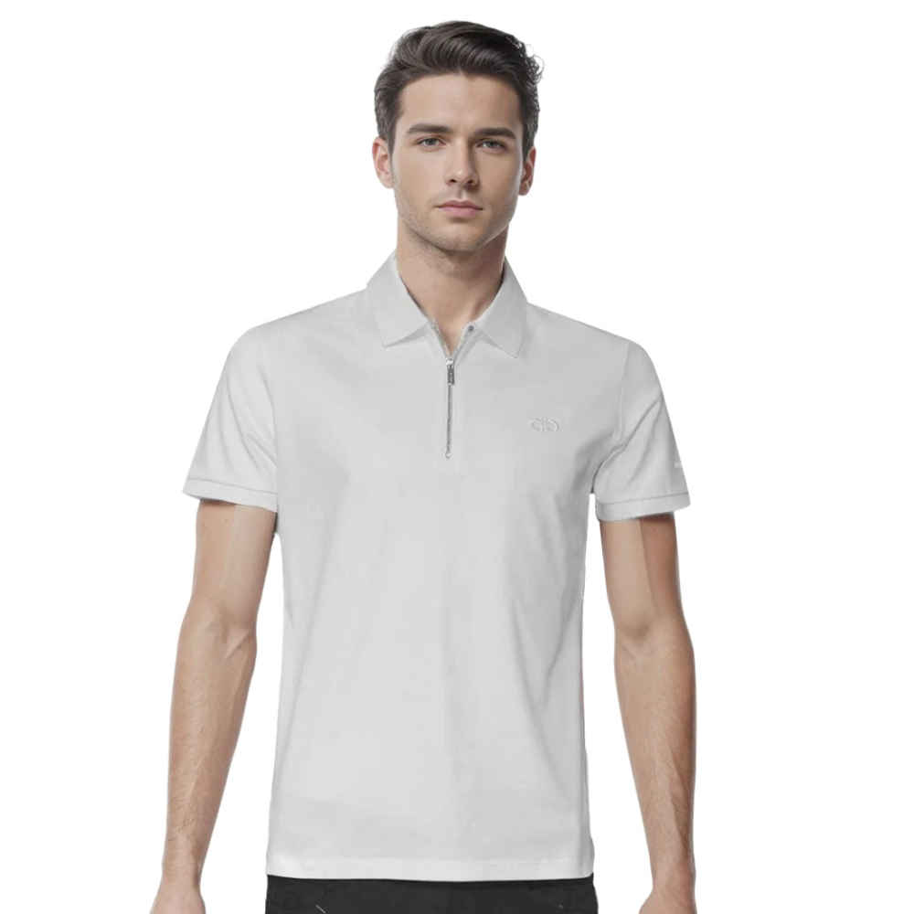 Salvatore Ferragamo Embroidered logo White Premium T-shirt-thumb-0