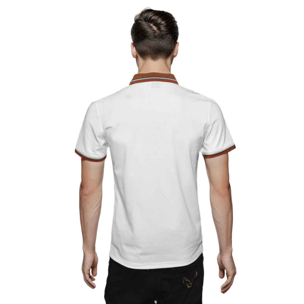 Burberry Embossed Logo White Premium Quality T-shirt-thumb-1