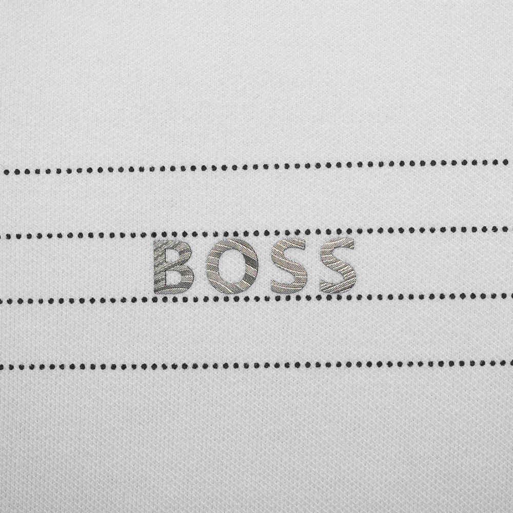 Boss White Premium Quality Half Sleeve Polo T-shirt-3