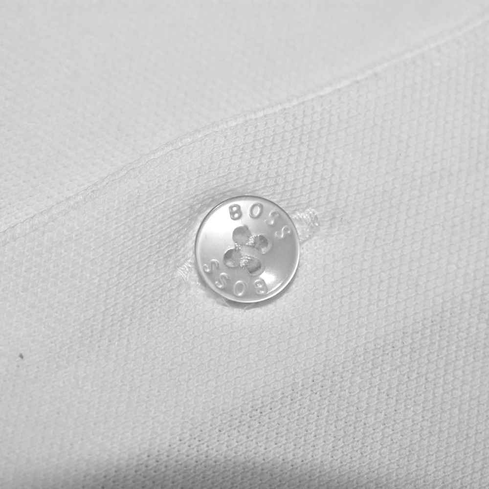 Boss White Premium Quality Half Sleeve Polo T-shirt-5
