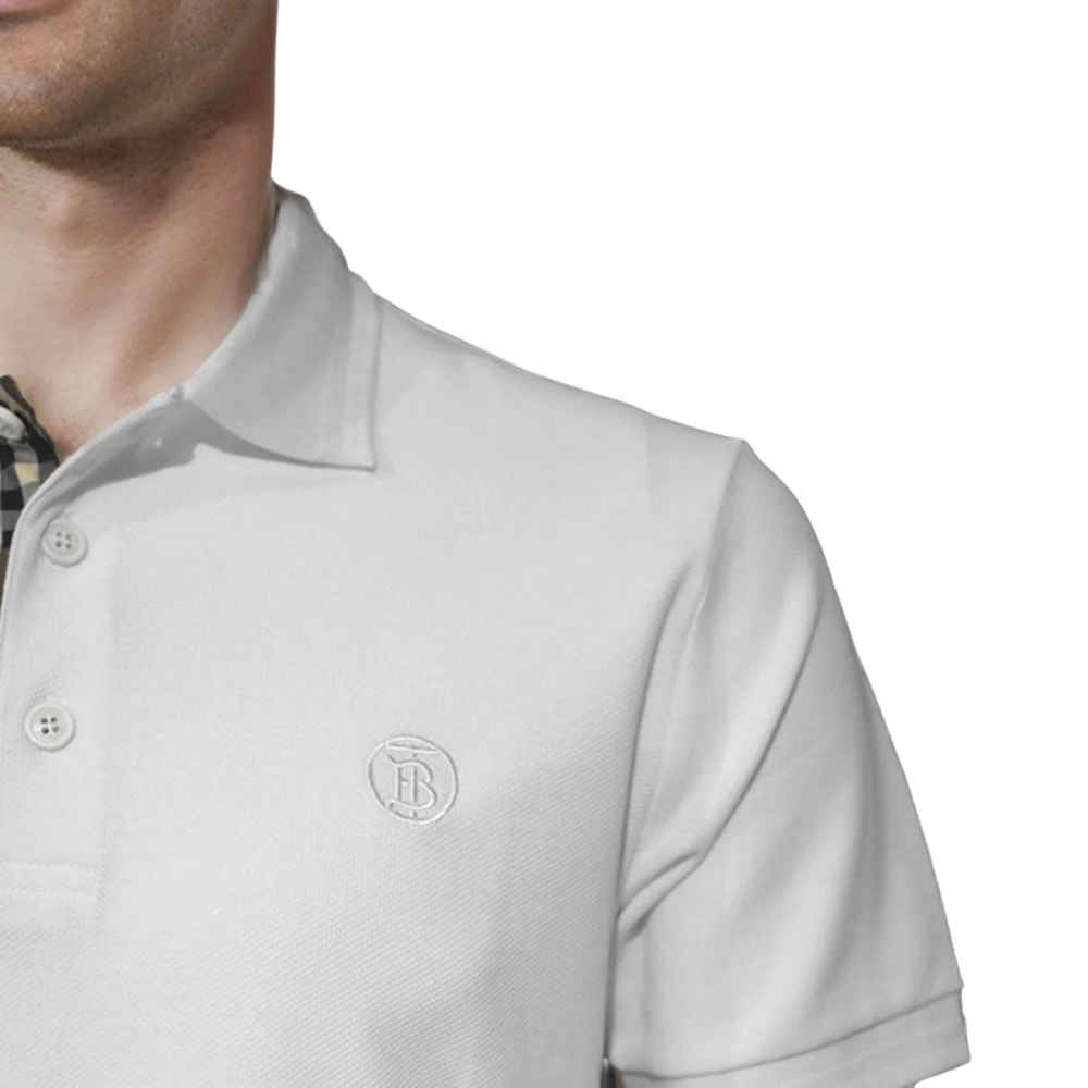 Burberry White Premium Quality Half Sleeve T-shirt-4