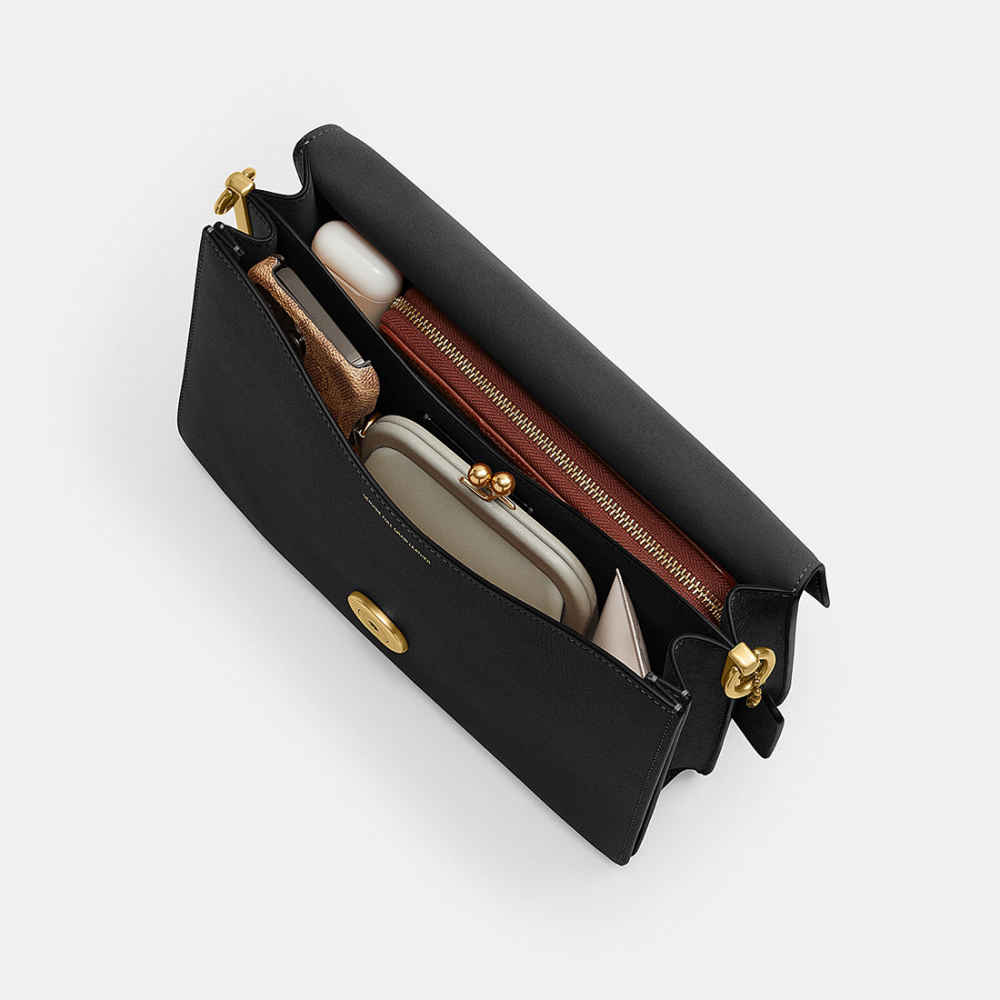 Coach Chain Tabby Black Shoulder Bag-thumb-3