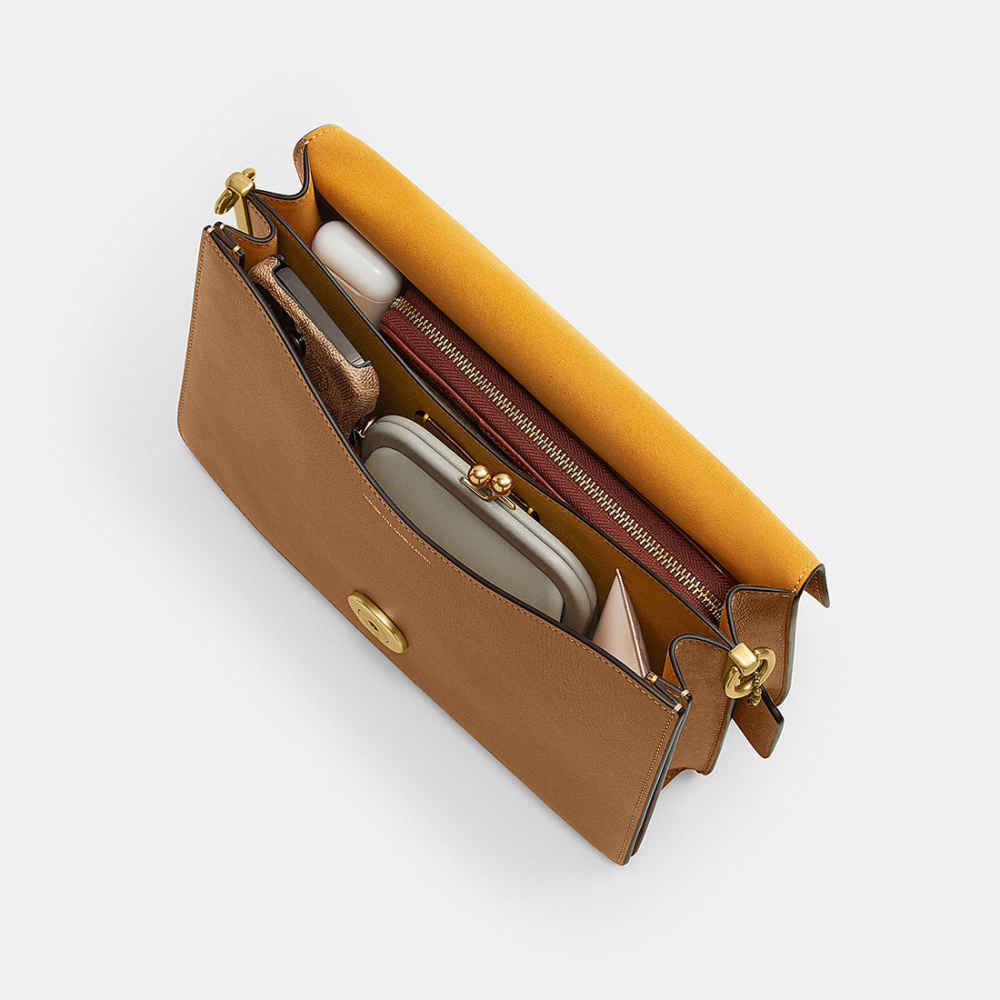 Coach Chain Tabby Brown Shoulder Bag-thumb-3