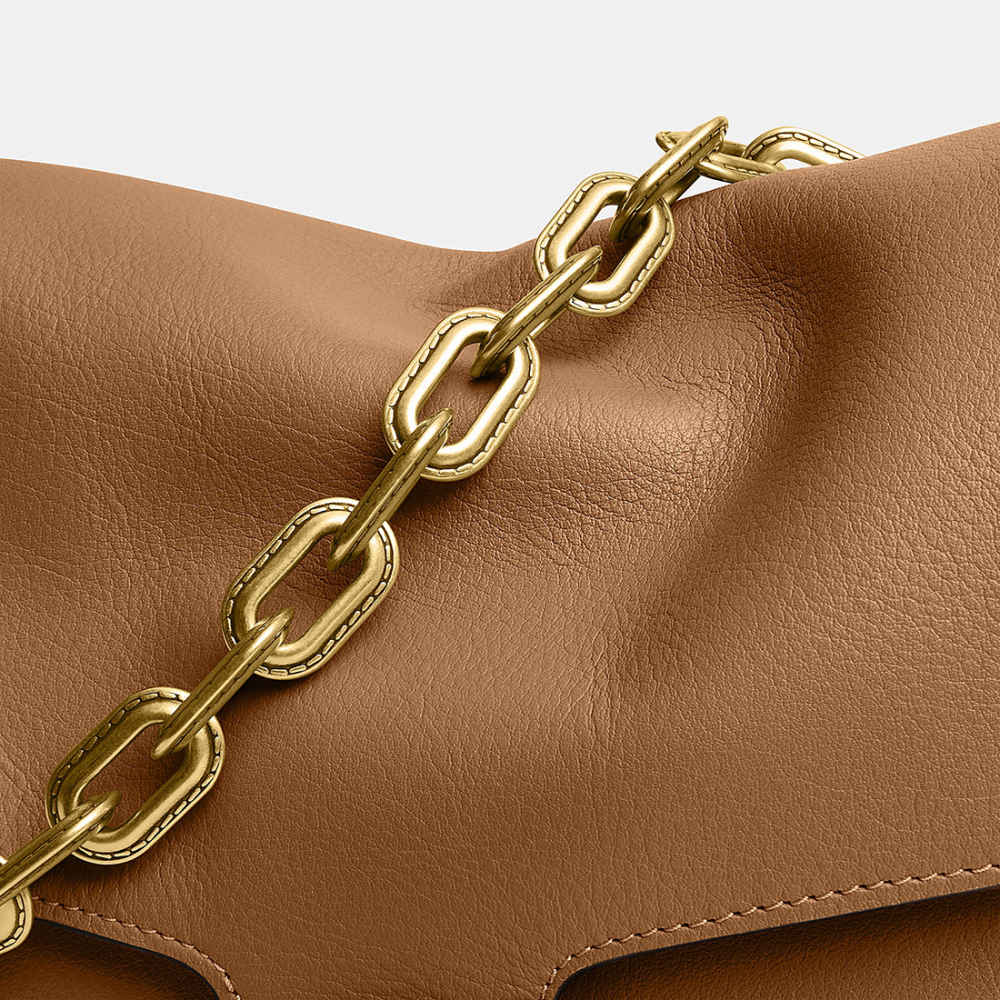 Coach Chain Tabby Brown Shoulder Bag-thumb-5