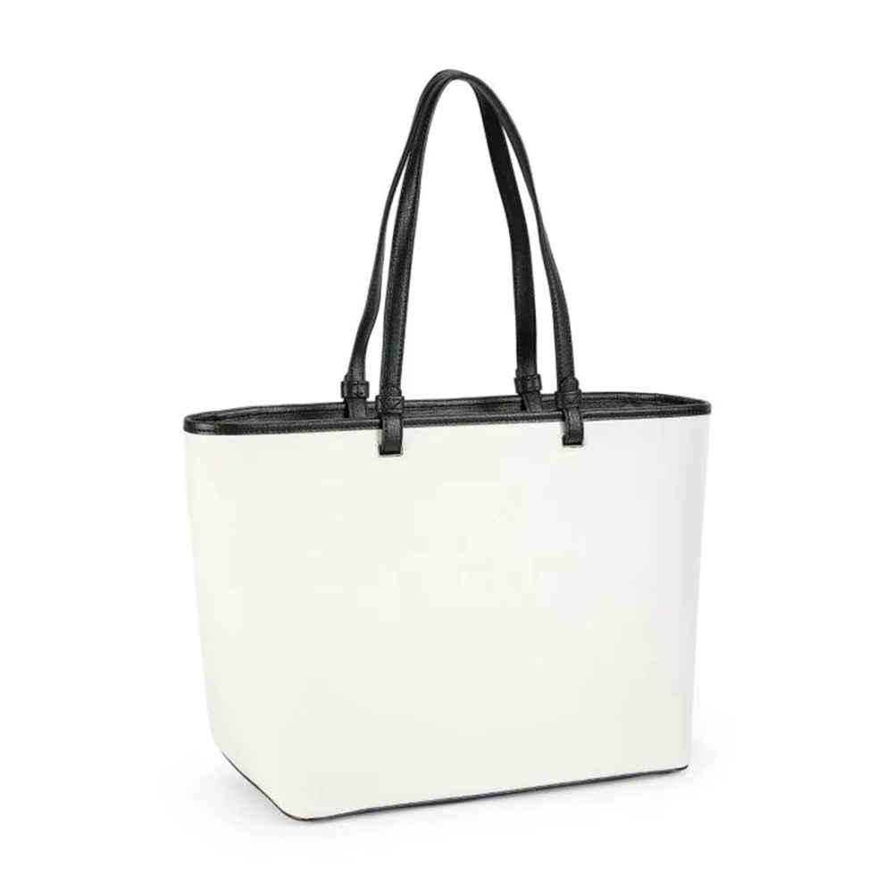 Karl Lagerfeld Paris Maybelle Logo  White Tote Bag-1