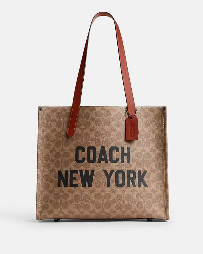 Coach Signature Canvas Brown Jonie Handbag-thumb-0
