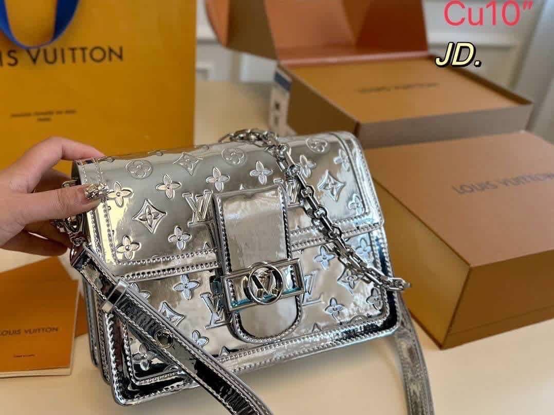 Louis Vuitton Dauphine Silver Shoulder Bag-thumb-0
