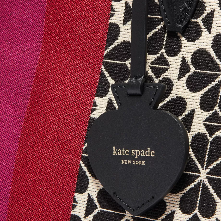 Kate Spade Flower Jacquard Stripe Tote Bag-3