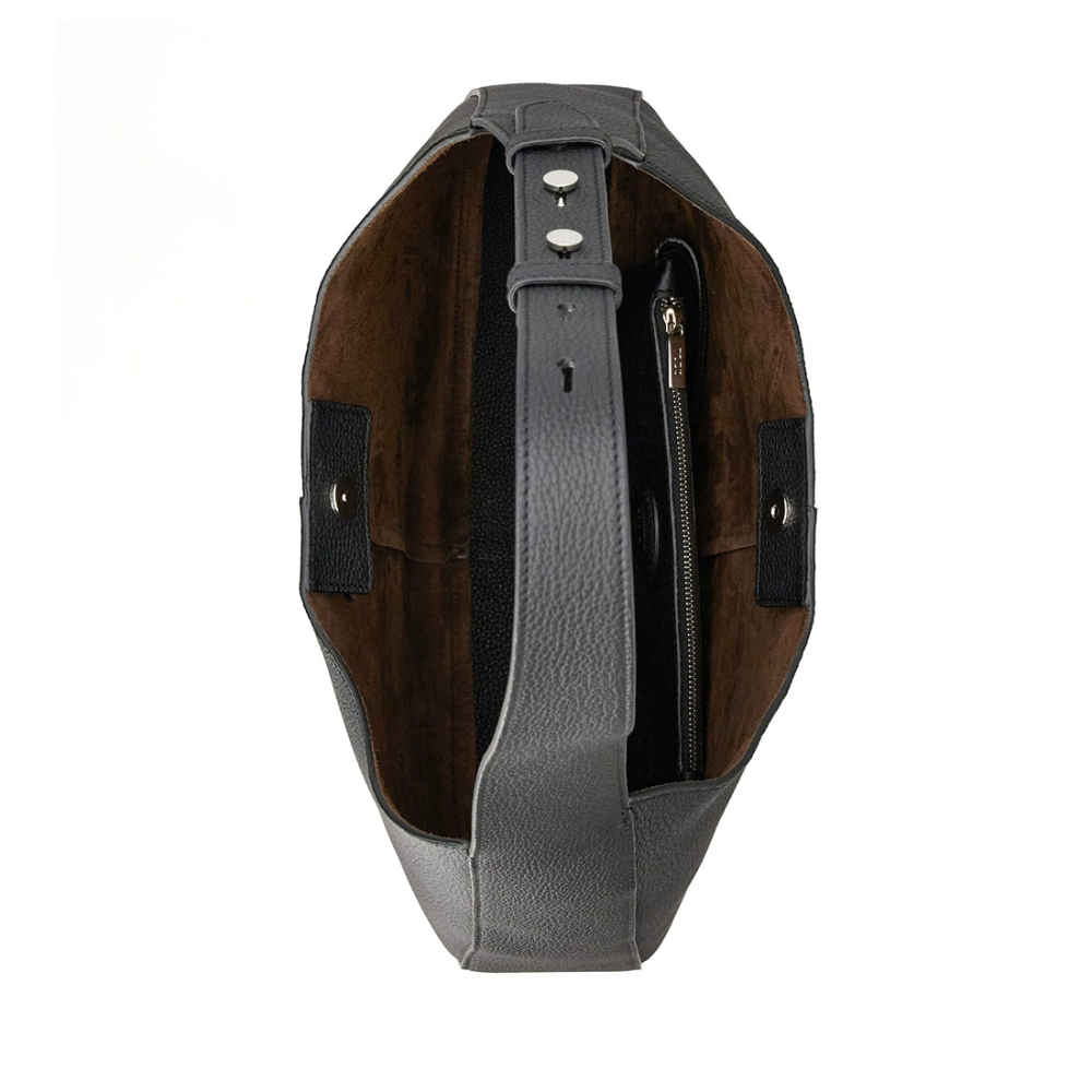 Tod's Di Leather Small Black Hobo Bag-thumb-2