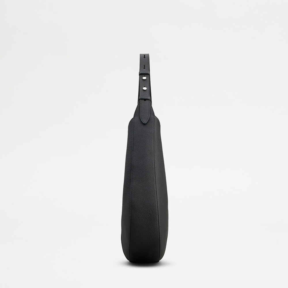 Tod's Di Leather Small Black Hobo Bag-thumb-1