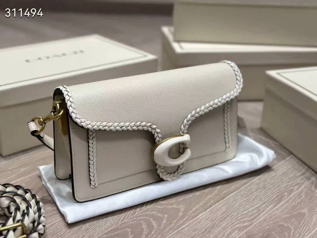 Coach Women's Weaving Designer White messenger Bag-thumb-0