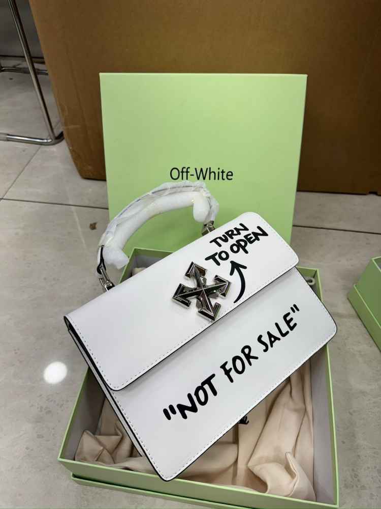OFF-WHITE "CASH INSIDE" 2.8 Jitney White Bag-thumb-0