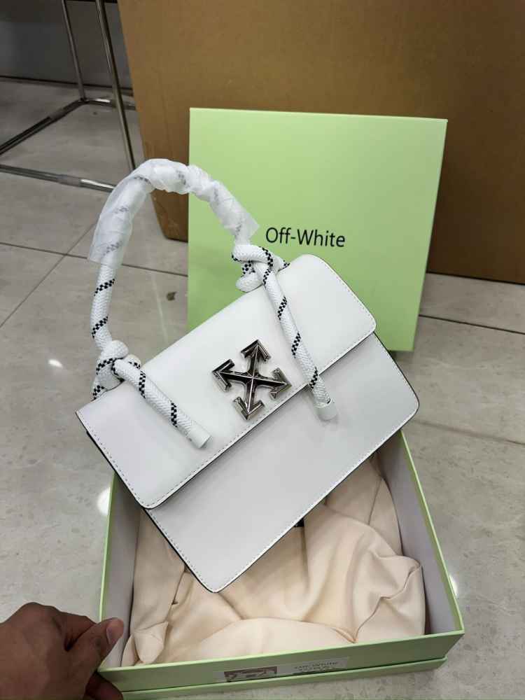 OFF-WHITE "CASH INSIDE" 2.8 Jitney White Bag-1