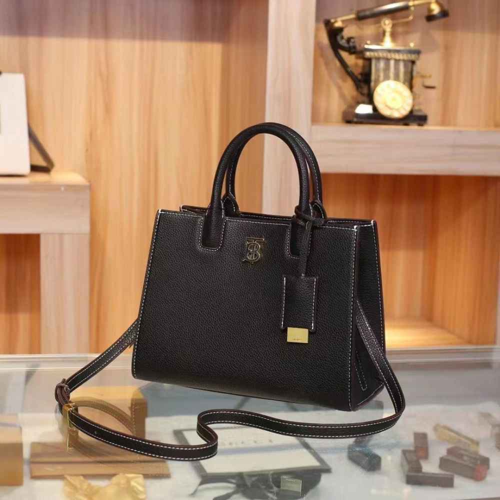 Burberry `tb` Black mini Tote Bag-1