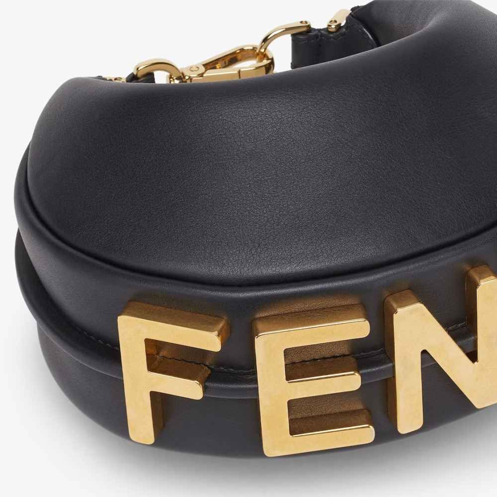 Fendi Fendigraphy Mini Black leather mini-bag-thumb-2