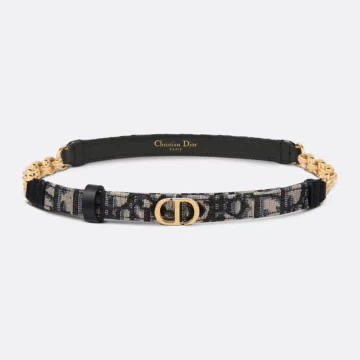Dior Black & Golden Premium Quality Belt-thumb-0