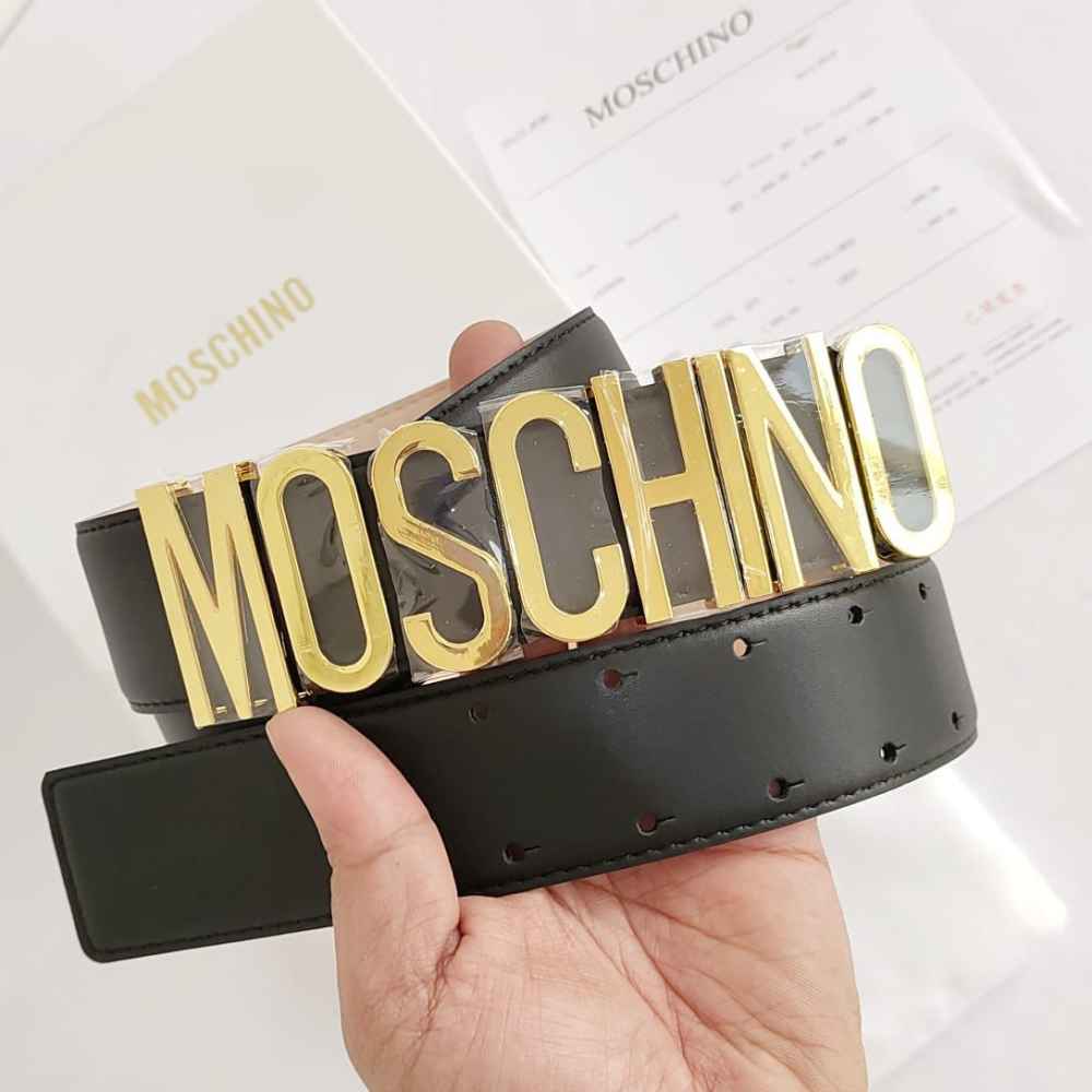 Moschino Black & Golden Premium Quality Belt-1