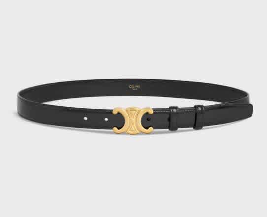 Celine Black & Golden Premium Quality Belt-thumb-0