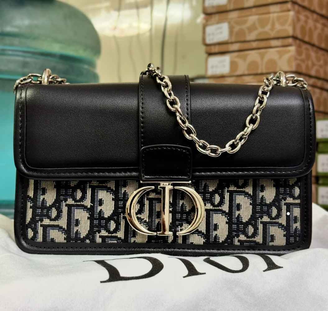 Christian Dior 30 Montaigne Cigale Black/Silver Mini Bag-thumb-0