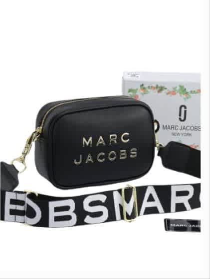 Marc Jacob Black Leather Cargo Bag-thumb-0