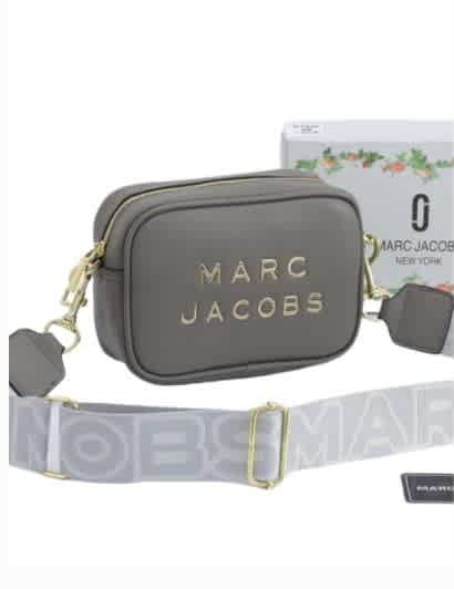 Marc Jacob Grey Leather Cargo Bag-thumb-0
