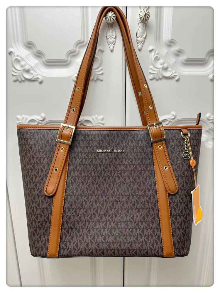 Michael Kors Marilyn Small Saffiano Brown Leather Crossbody Bag-thumb-0