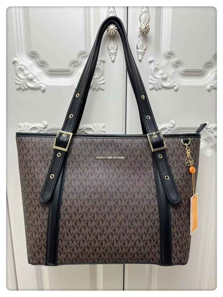 Michael Kors Marilyn Small Saffiano Brown/black Leather Crossbody Bag-thumb-0