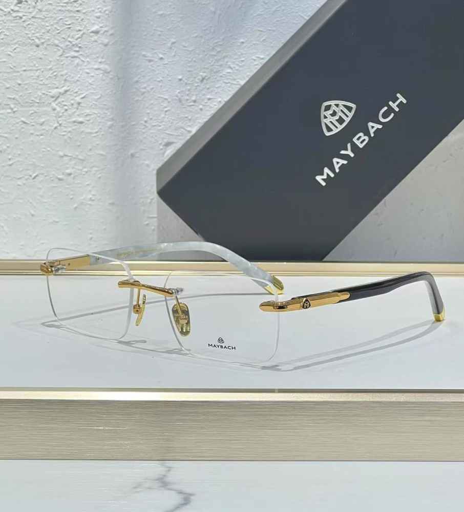 Maybach Golden Luxury Frameless Sunglasses-thumb-0