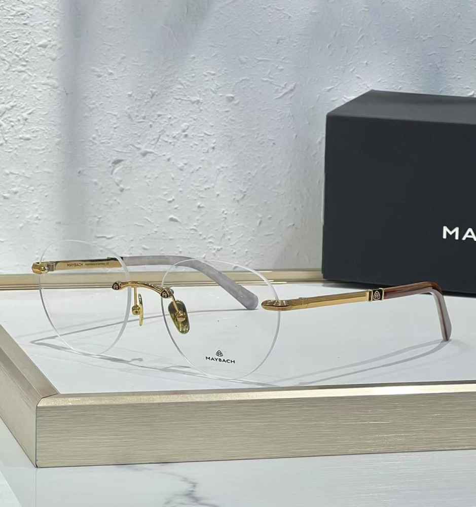 Maybach Golden Luxury Frameless Sunglasses-thumb-0